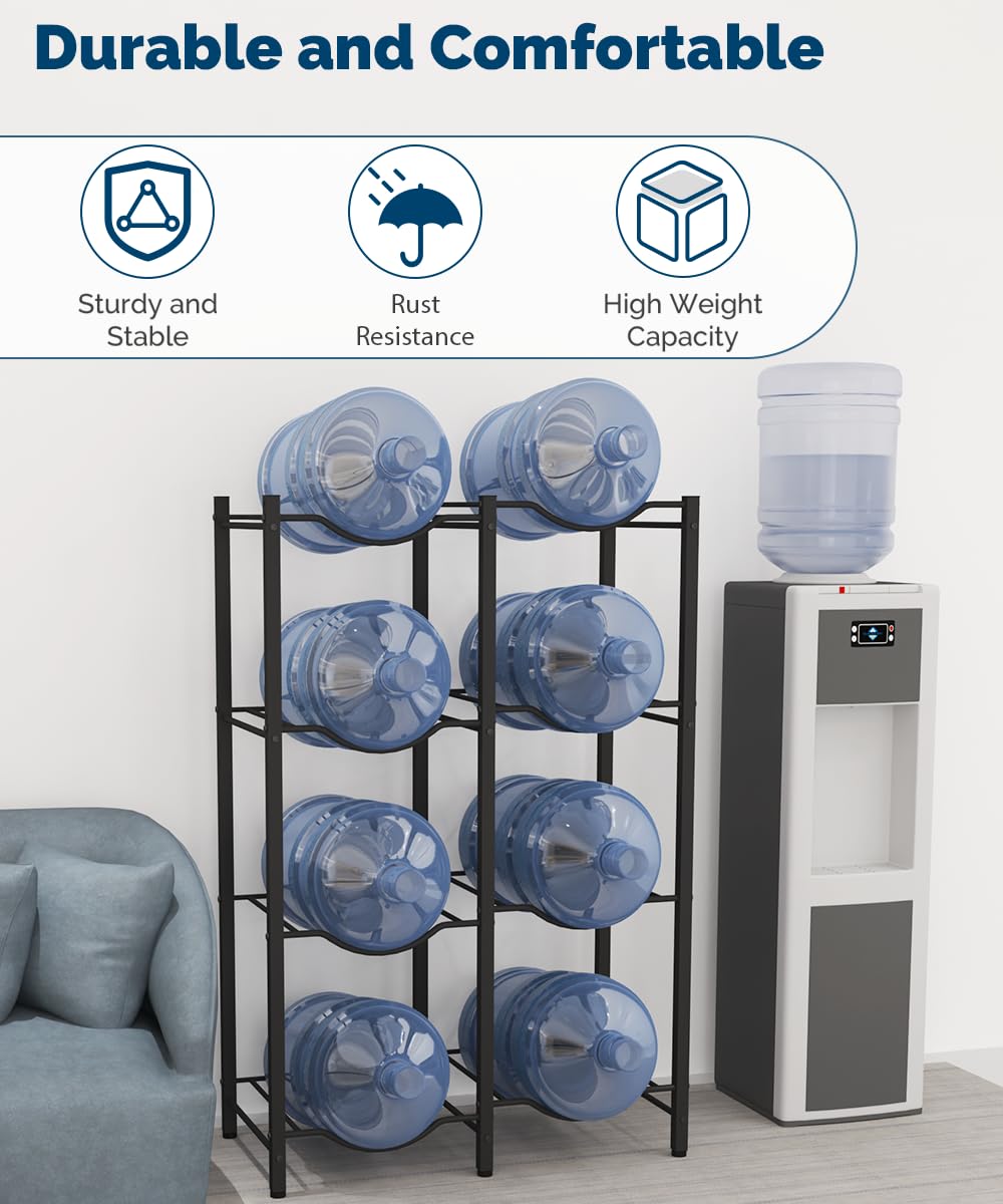 Mocomax 8-bottle capacity with detachable layers enables customizable height for different jug sizes.