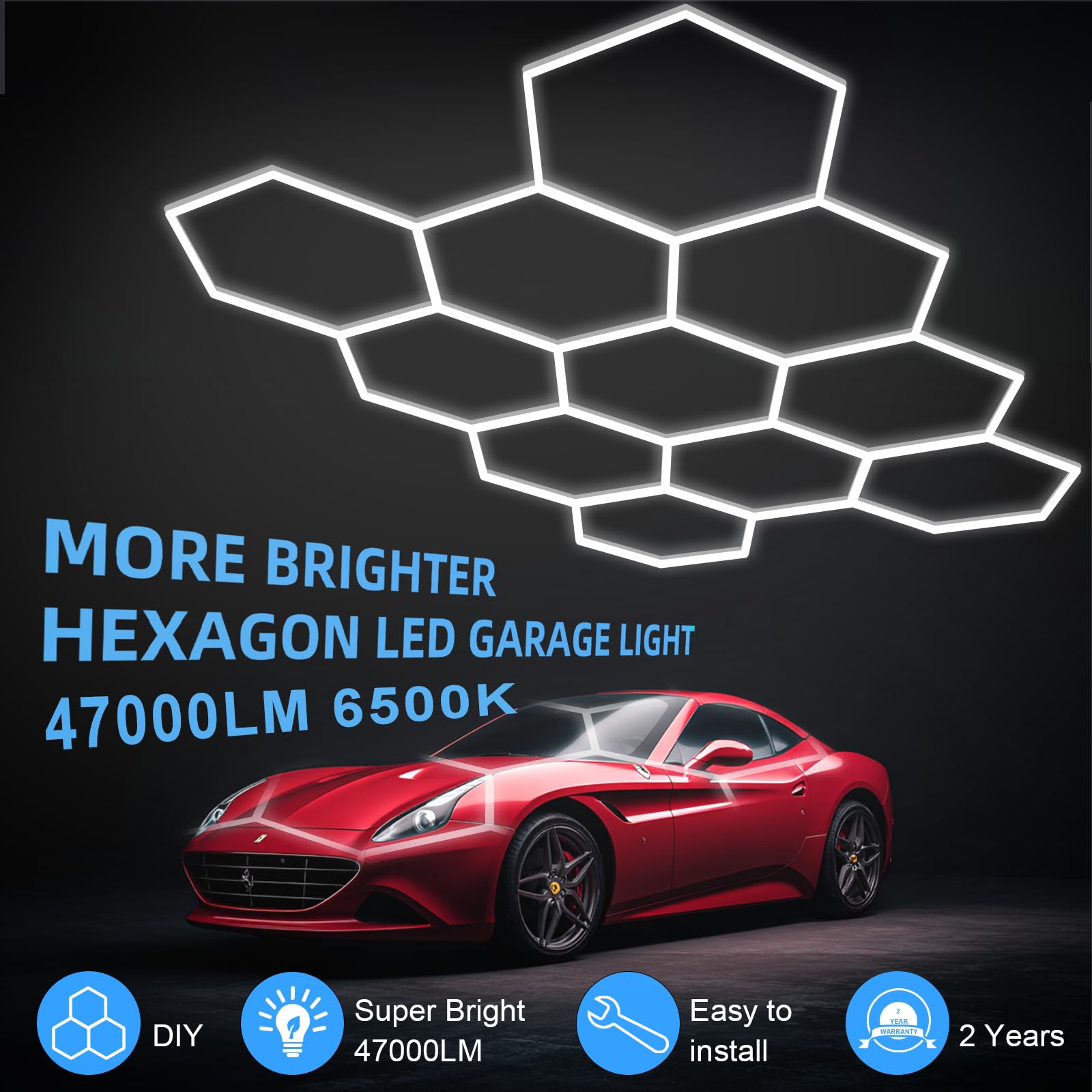 MODERN 11Grids hexagon light supports easy DIY expansion for larger installations