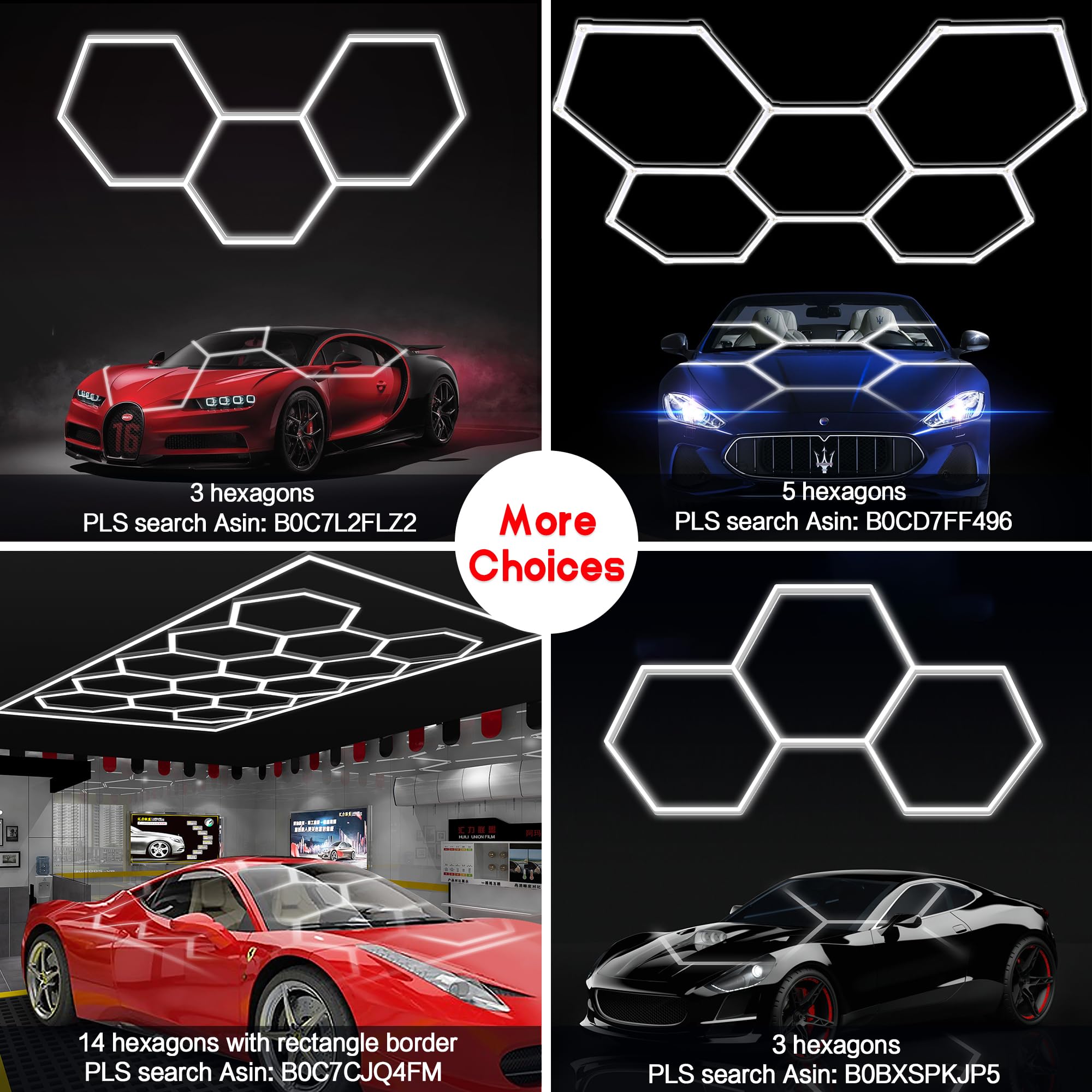 MODERN Hexagon Garage Light ceiling or grid mounting made easy