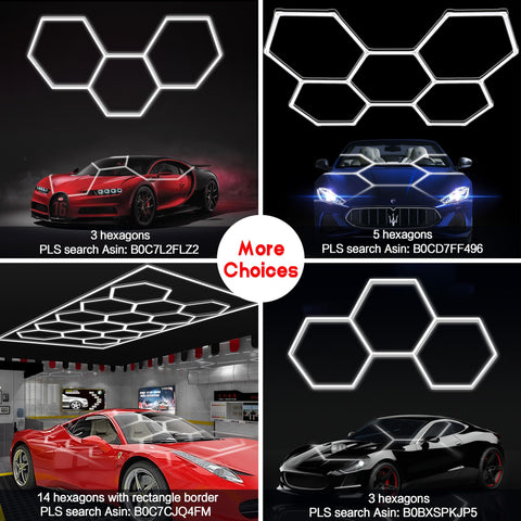MODERN Hexagon Garage Light ceiling or grid mounting made easy