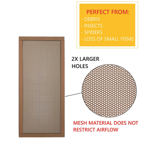 MODERN WAVE durable PVC mesh blocks debris while maintaining airflow.