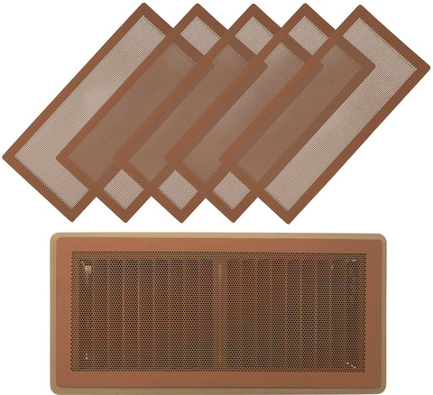 MODERN WAVE extra-strong vent screen cover on a floor register, secure fit prevents items from dropping.