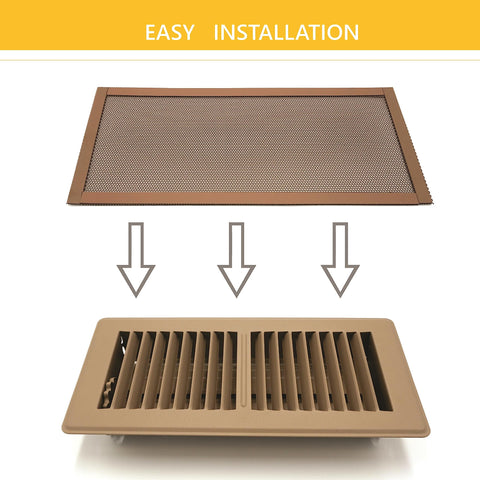 MODERN WAVE vent covers show universal fit on common floor vents.