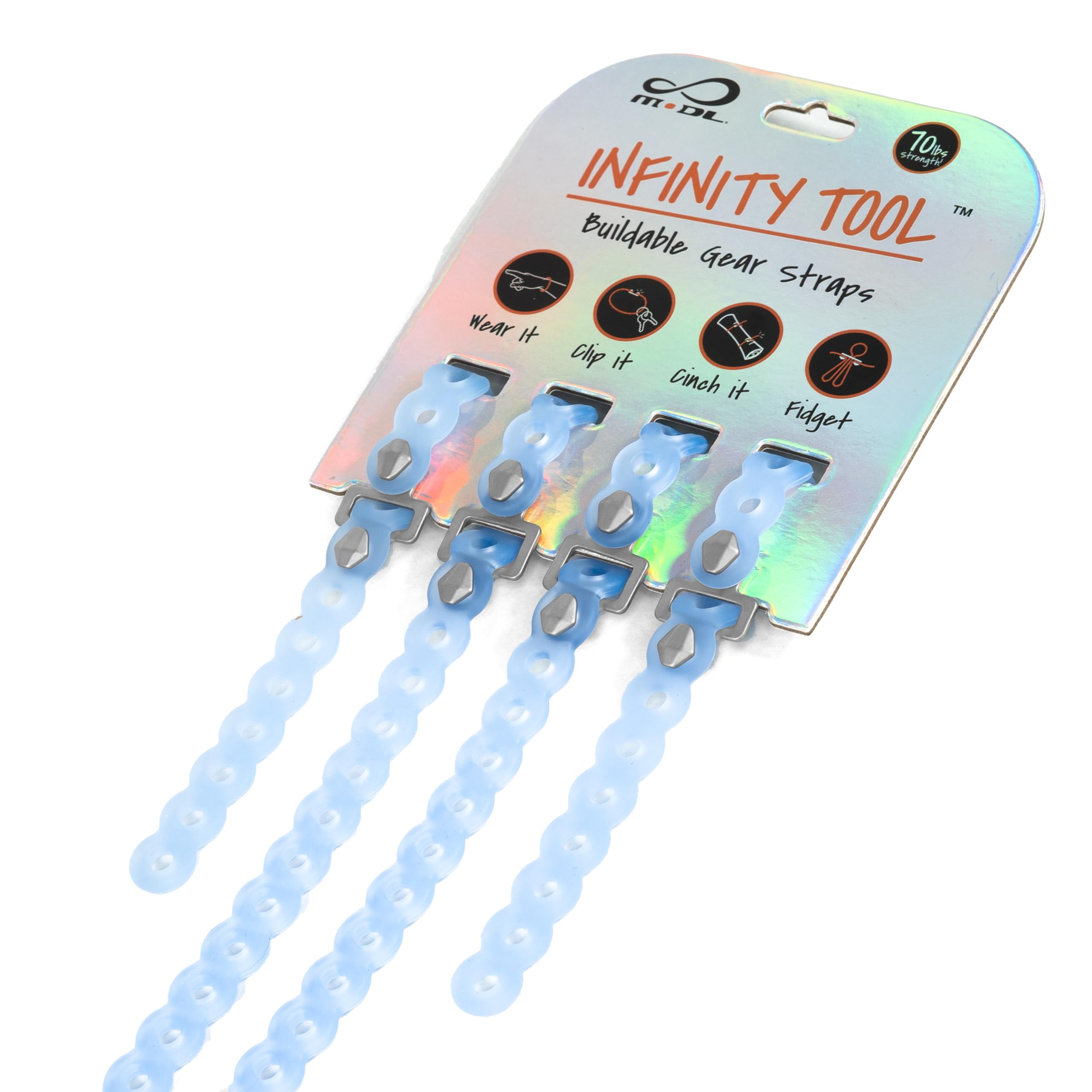MODL Infinity Tool 2.0 strap flex demonstrates a flexible wearable tool for quick tasks.