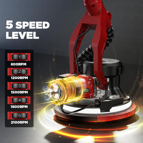 MODOFO TOOL drywall sander with soft start reduces vibration for smoother finishing