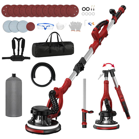 MODOFO TOOL drywall sander with vacuum dust collector keeps debris under control during sanding