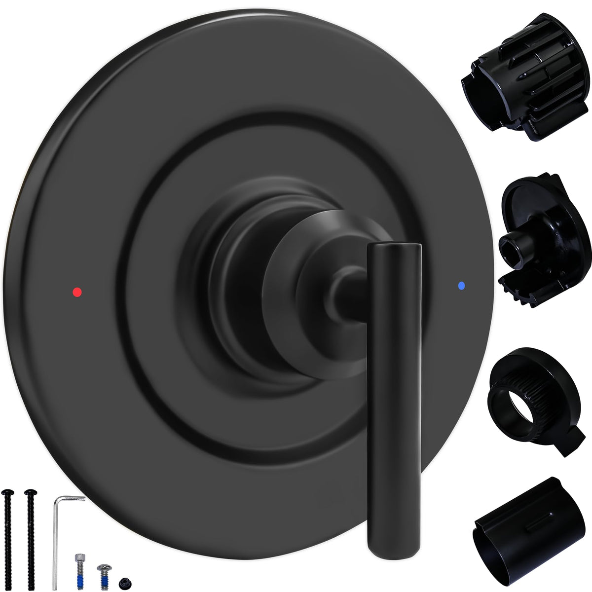 Modoo t2901bl valve trim in matte black for a sleek bathroom upgrade with durable finish