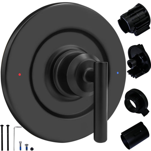 Modoo t2901bl valve trim in matte black for a sleek bathroom upgrade with durable finish
