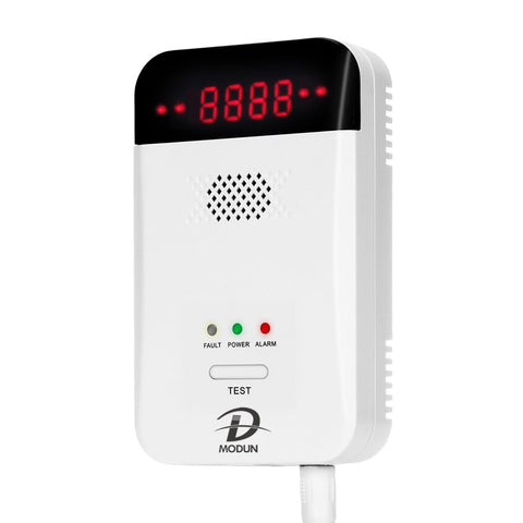 MODUN D gas detector front view with LED indicators for quick safety awareness.