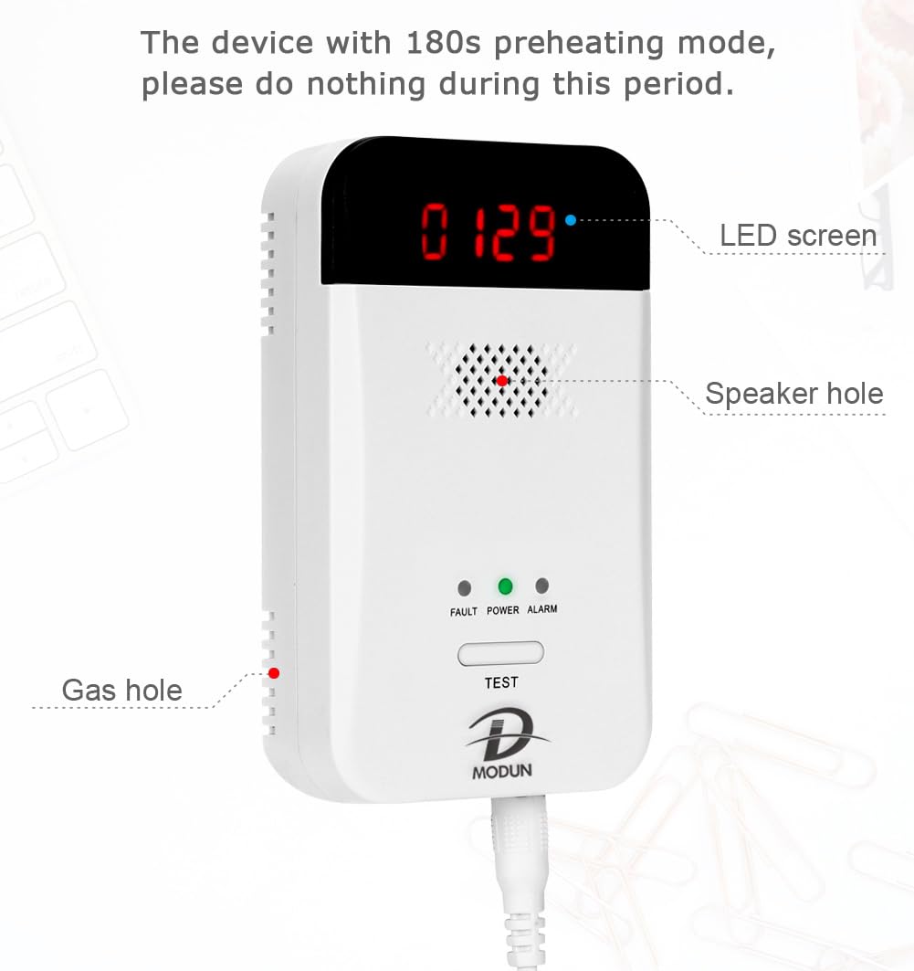 MODUN D gas detector suitable for garages and workshop environments.