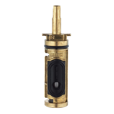 Moen 1222HD brass shell cartridge close-up highlighting durability for reliable showers.