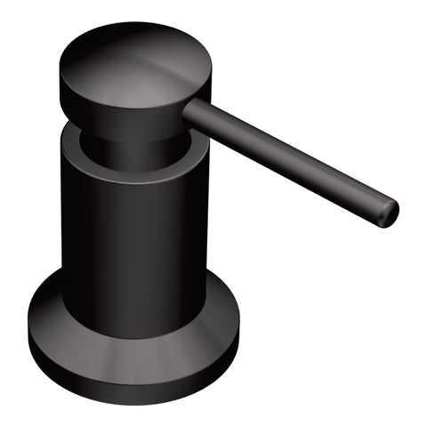 Moen 3942BL matte black deck-mounted dispenser front view