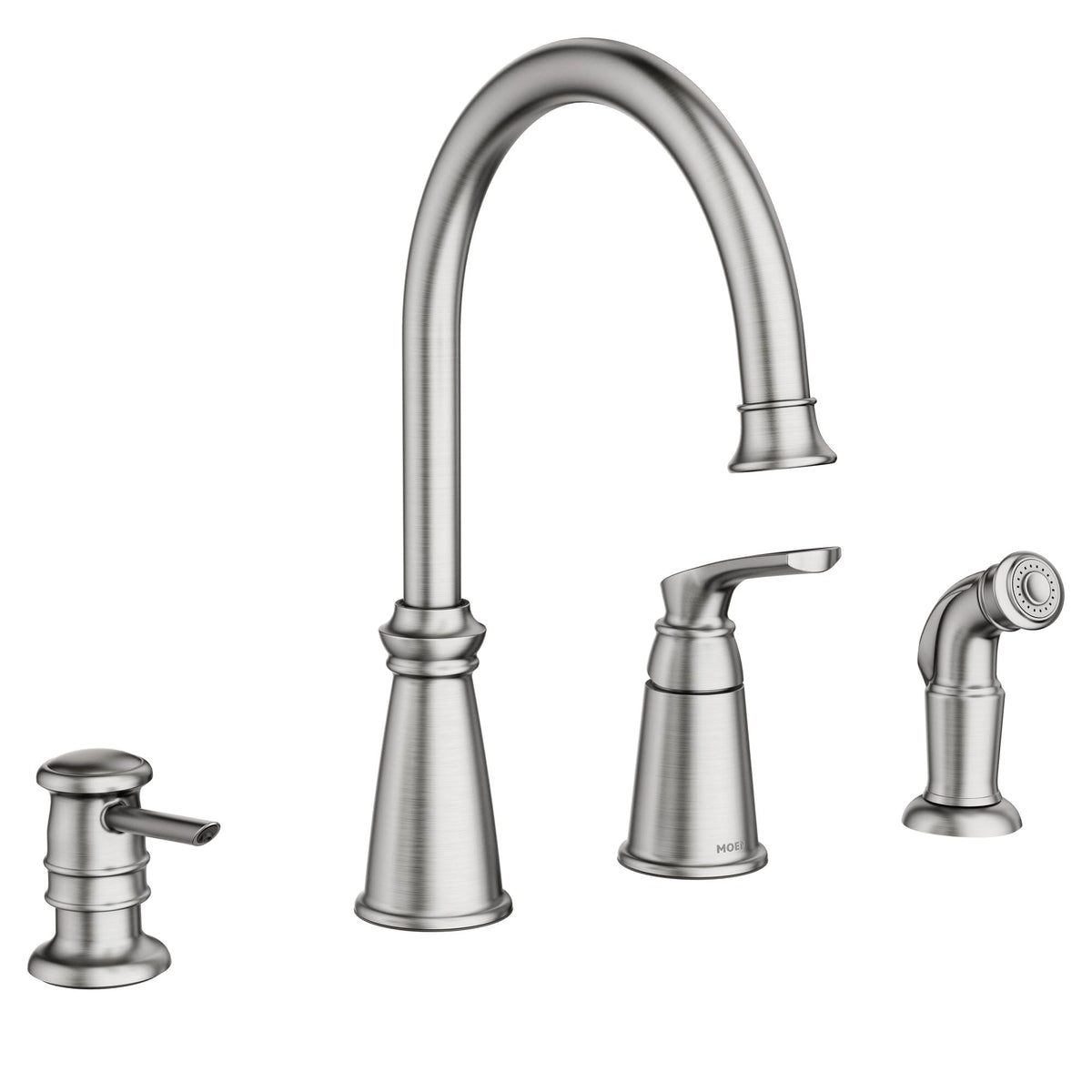 Moen 87044SRS single-handle high-arc faucet for easy control at the sink