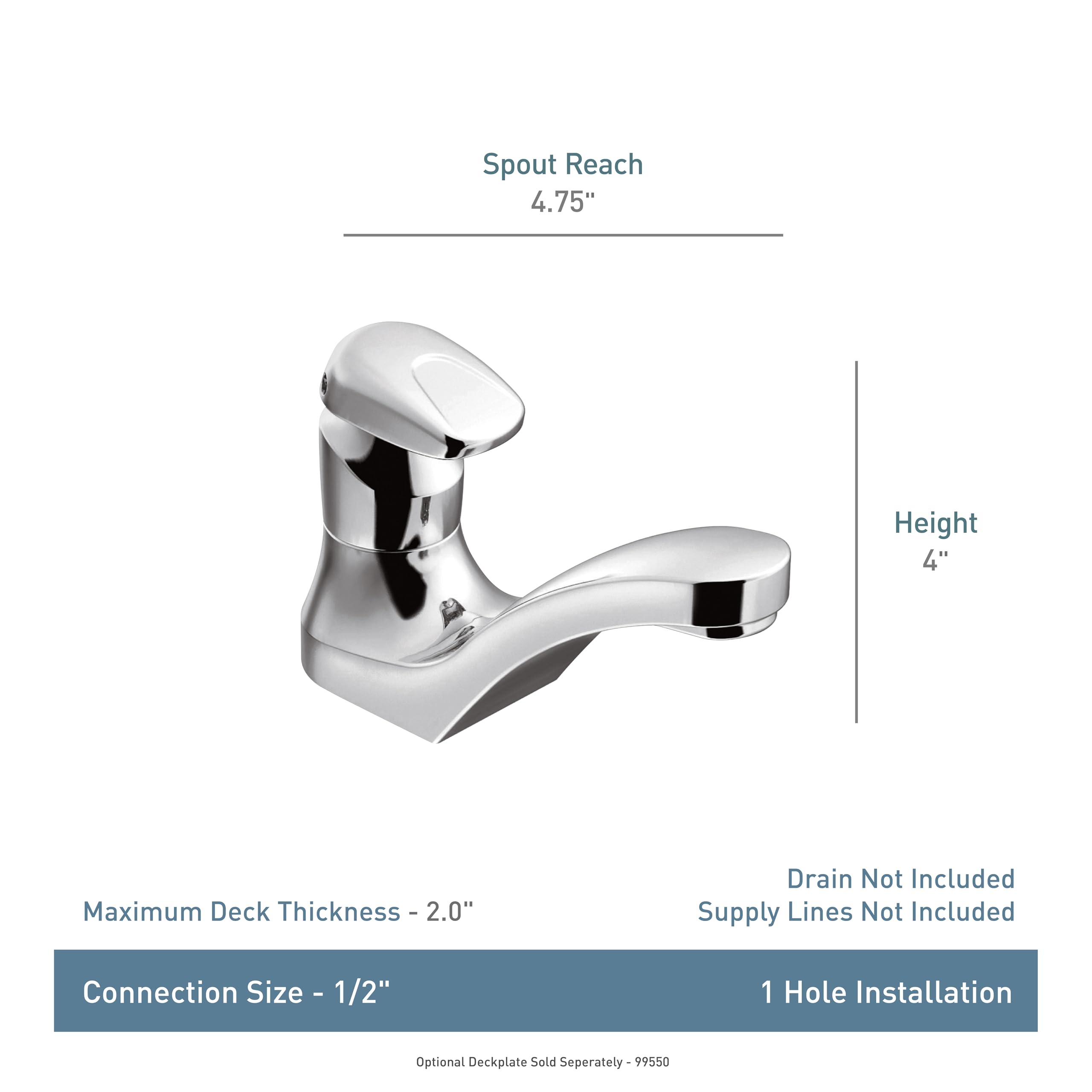 Moen 8884 vandal-resistant aerator reduces water flow to 0.5 GPM.