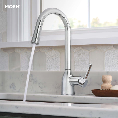 Moen Adler Reflex docking for smooth retracting spray head