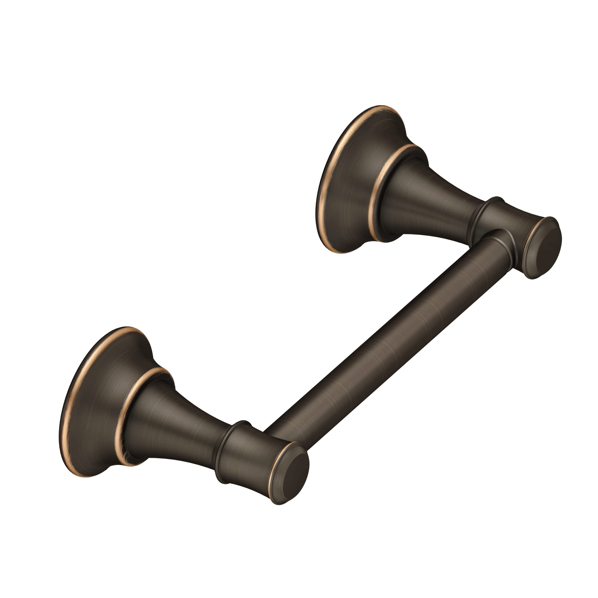 Moen Ashville pivoting paper holder shows elegant, coordinated Ashville collection for cohesive bathroom styling