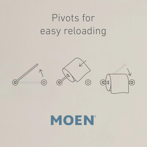 Moen Ashville wall-mounted toilet paper holder highlights Mediterranean bronze finish for durable, timeless appeal