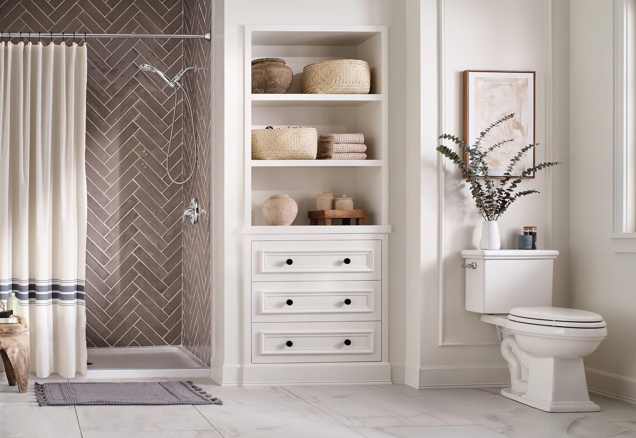 Moen Attune chrome finish adds a mirror-like shine and durability