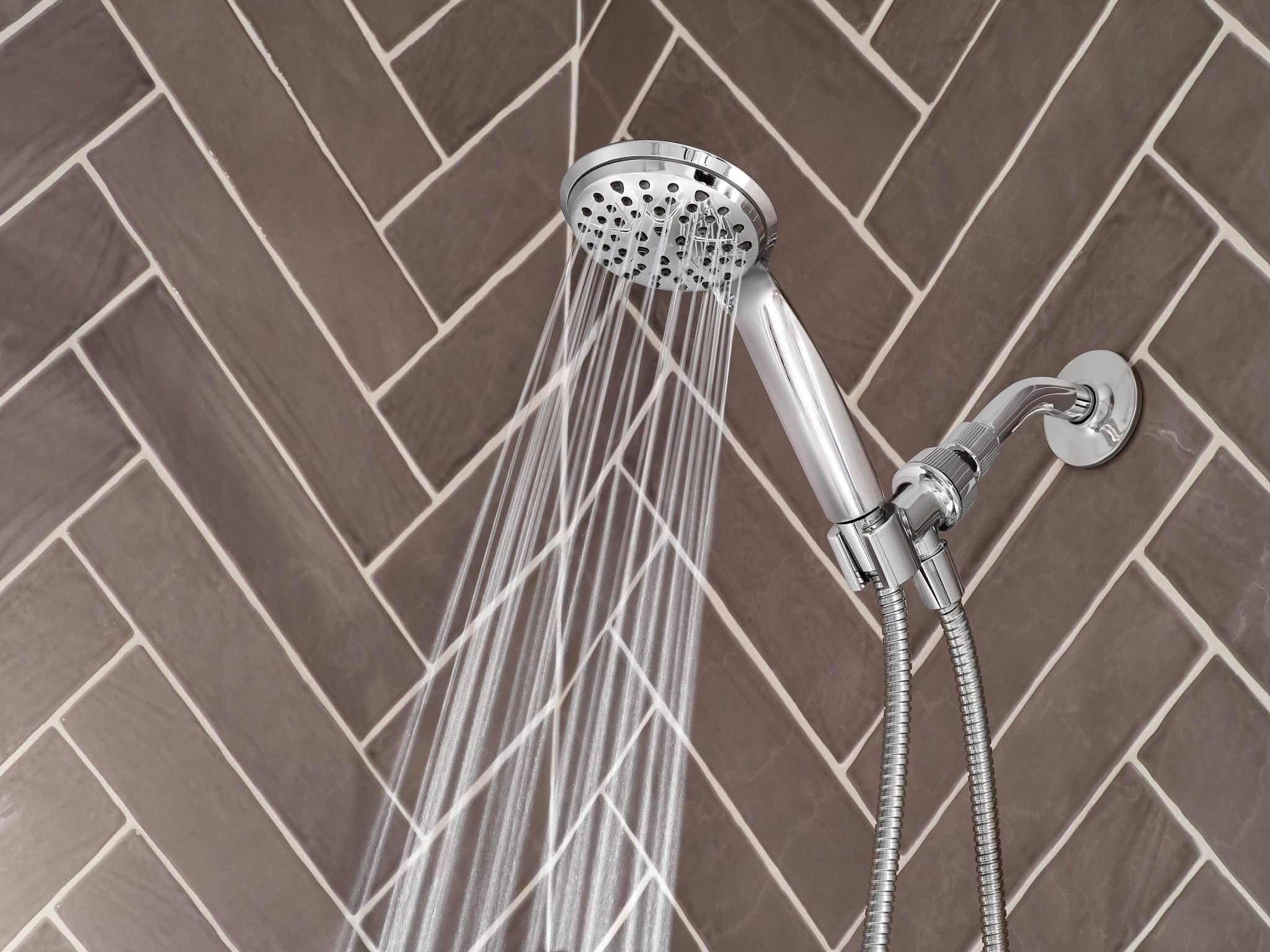 Moen Attune downpour spray simulates rainfall for a soothing shower