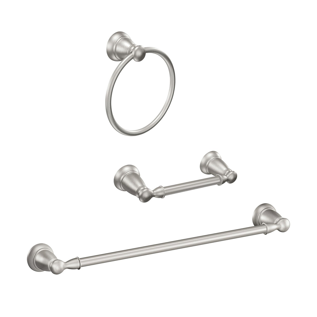 Moen Banbury 24-inch towel bar adds organized style to your bath.