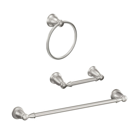 Moen Banbury 24-inch towel bar adds organized style to your bath.