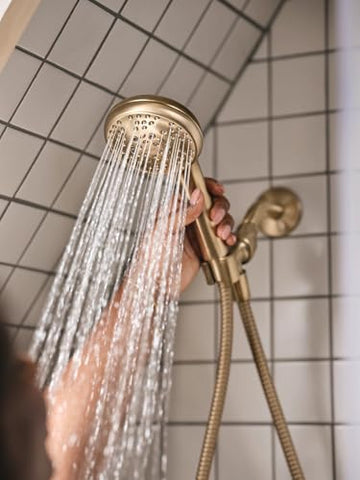 Moen Beric Bronzed Gold durable construction signals long-lasting reliability.