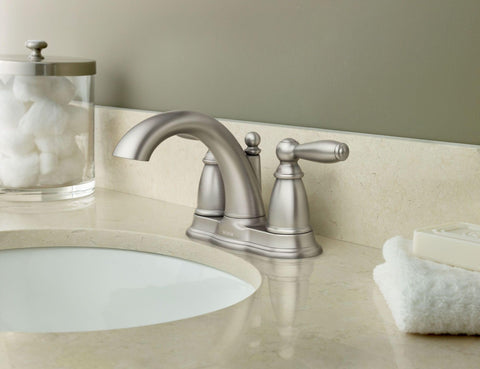 Drain assembly included for a complete Moen Brantford installation.