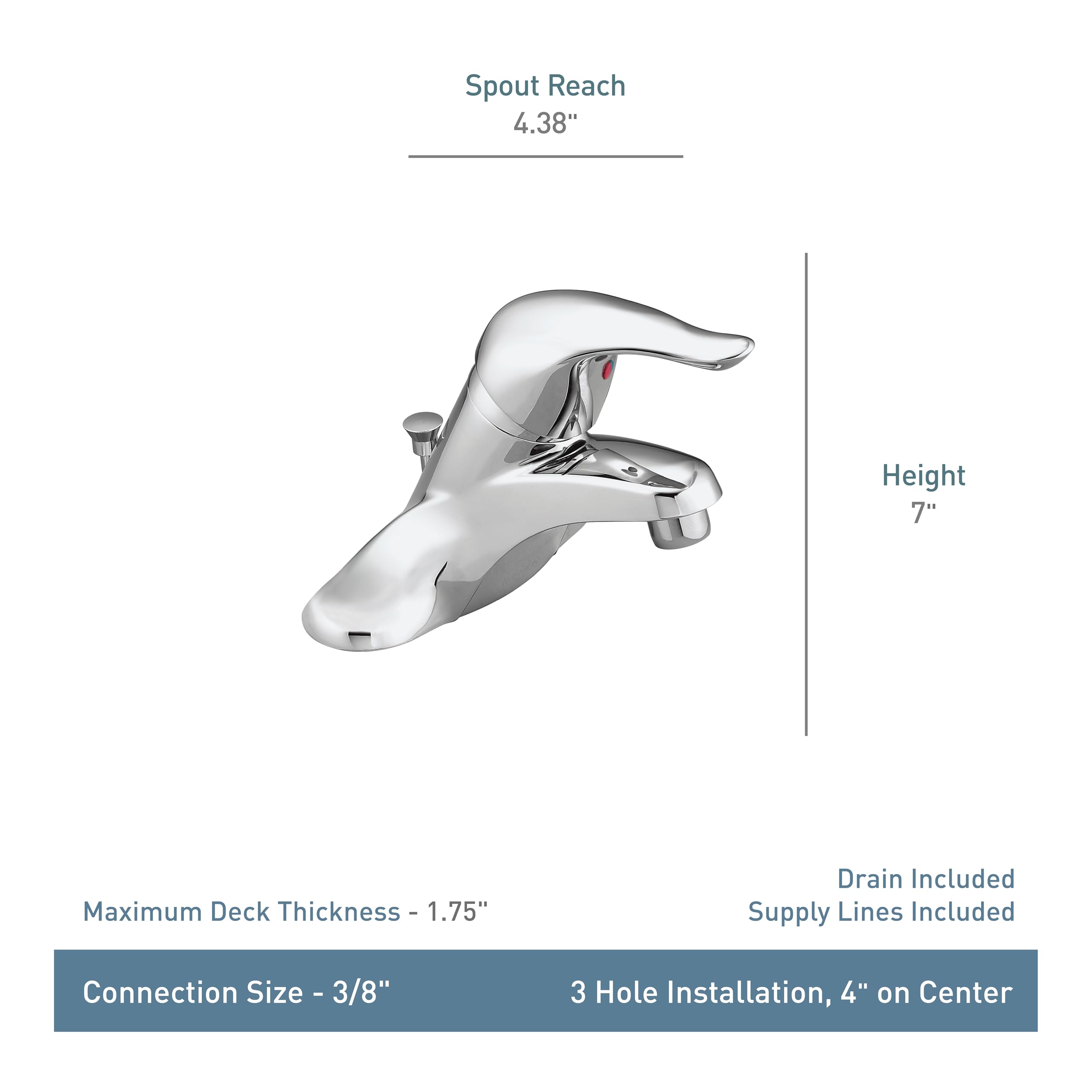 Moen Chateau aerated spray delivers a gentle rinse at the sink