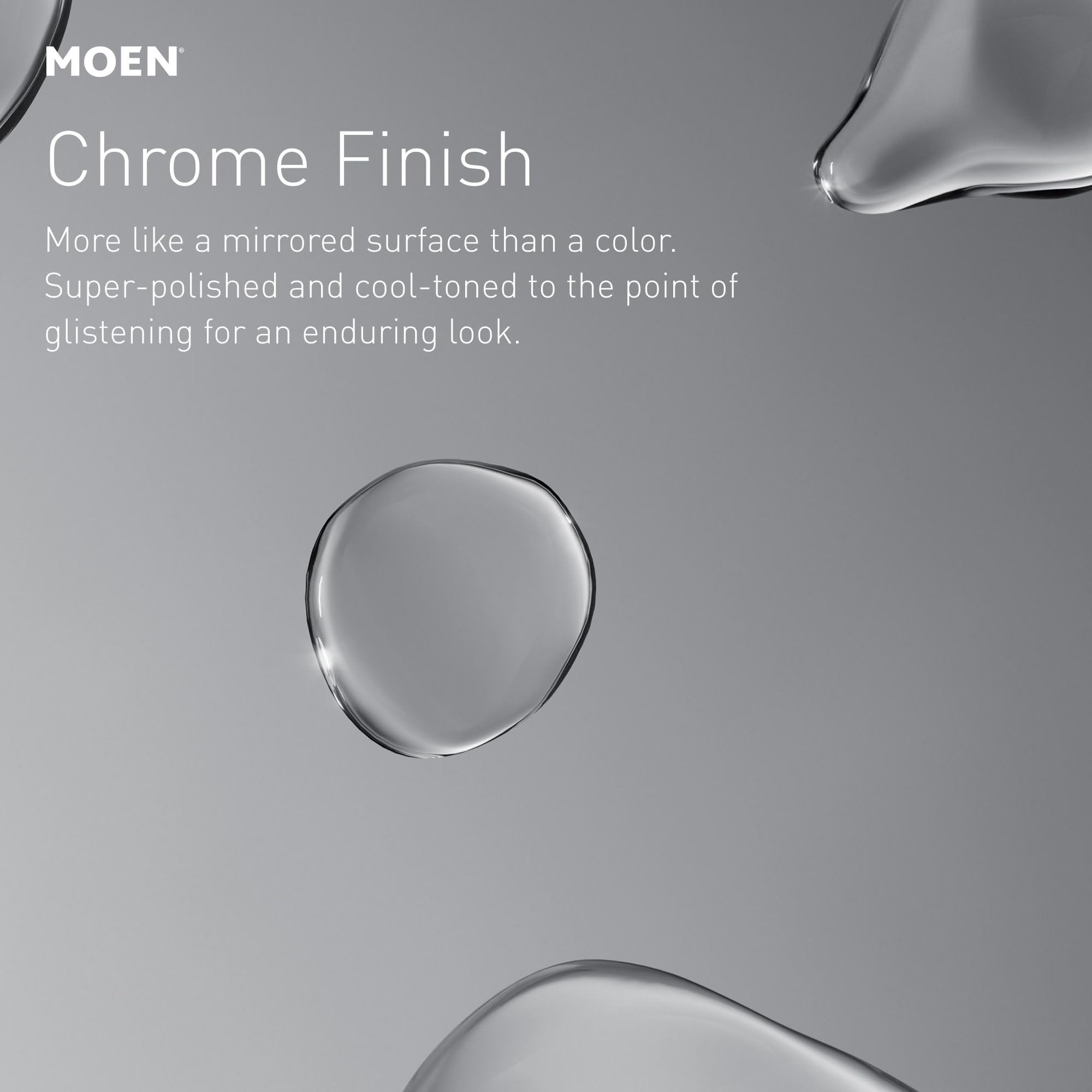 Moen Chateau packaging hints at easy installation.