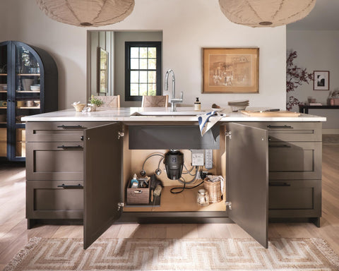 Moen Chef EX100C motion-activated light demonstrates hands-free visibility during prep