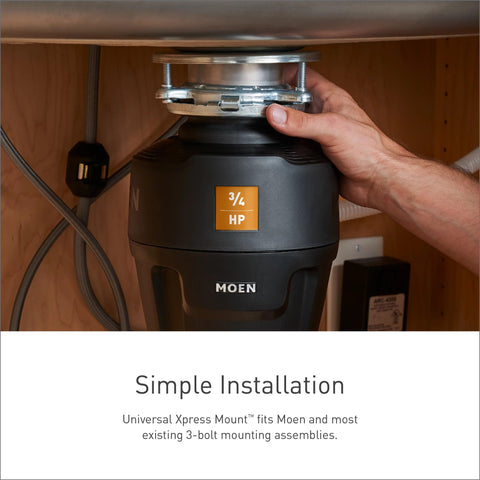 Moen Chef EX100C quiet operation emphasizes low-noise grinding for peaceful kitchens