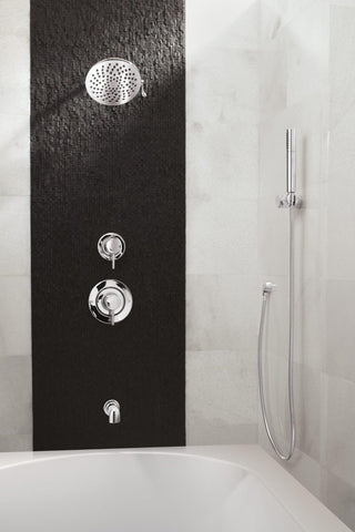 Chrome Drop Ell connects your shower wand to the water supply for reliable handheld showering.