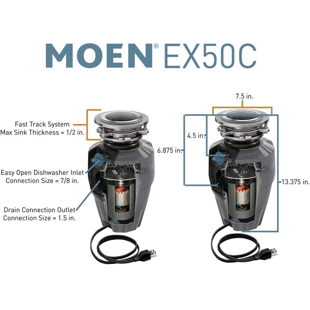 Moen EX50C dishwasher inlet open for tool-free connection