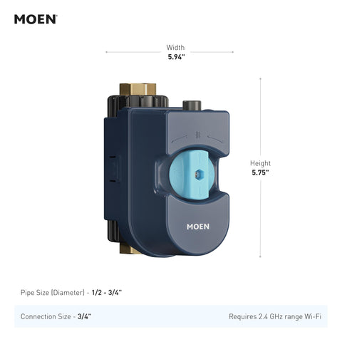 Remote shutoff capability demonstrated via Moen app