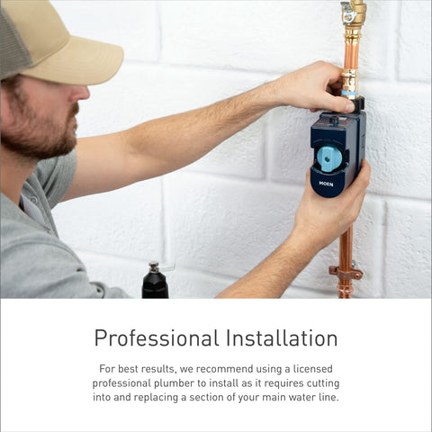 Automatic shutoff activated by Moen Flo to prevent damage during anomalies