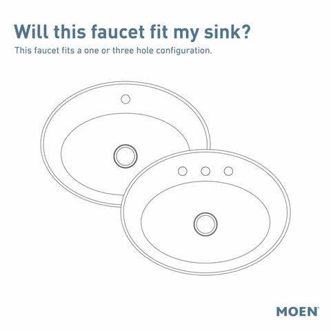 Moen Genta LX single-handle control enables quick temperature adjustments.