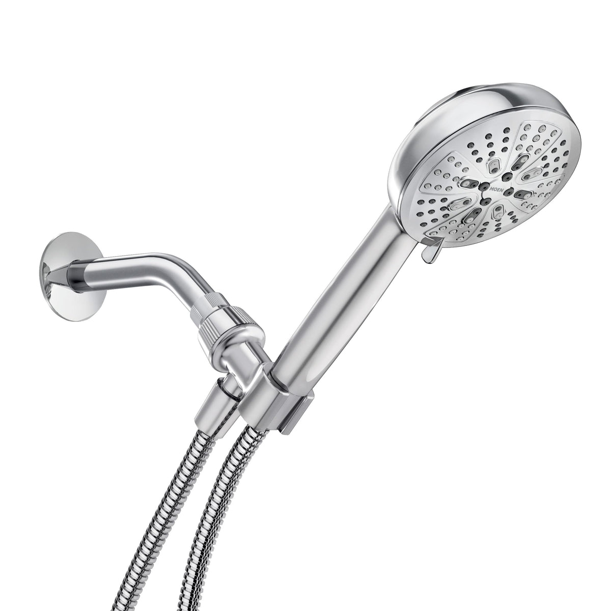 Moen Hydro Energetix 5-inch round spray face for customizable, high-pressure showers.
