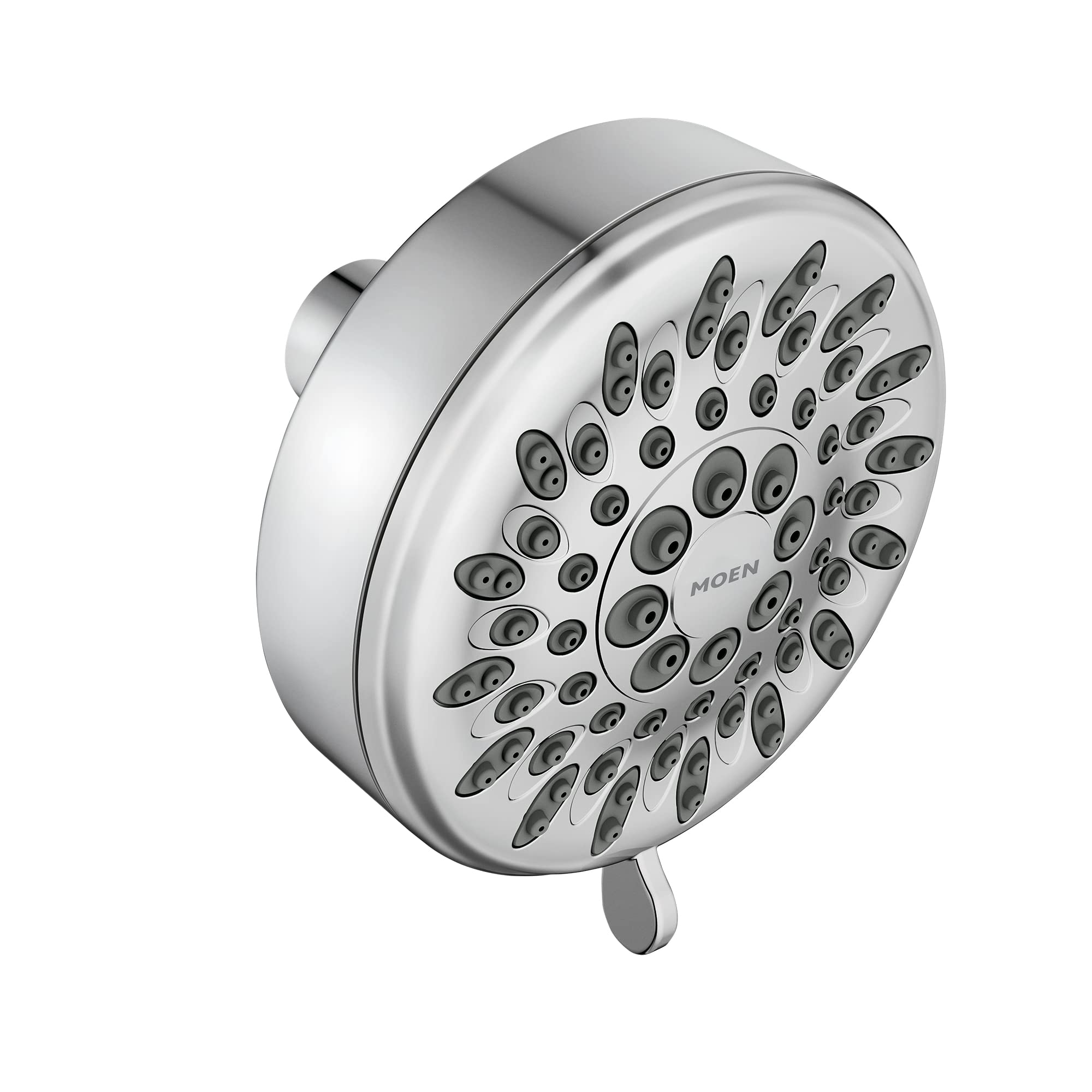 Moen Ignite chrome five-function dial enables customizable shower sprays.