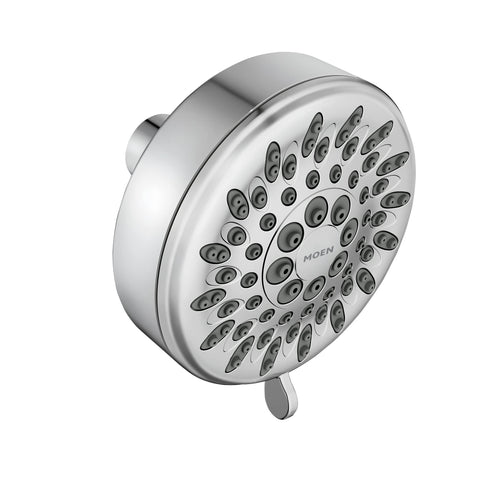 Moen Ignite chrome five-function dial enables customizable shower sprays.