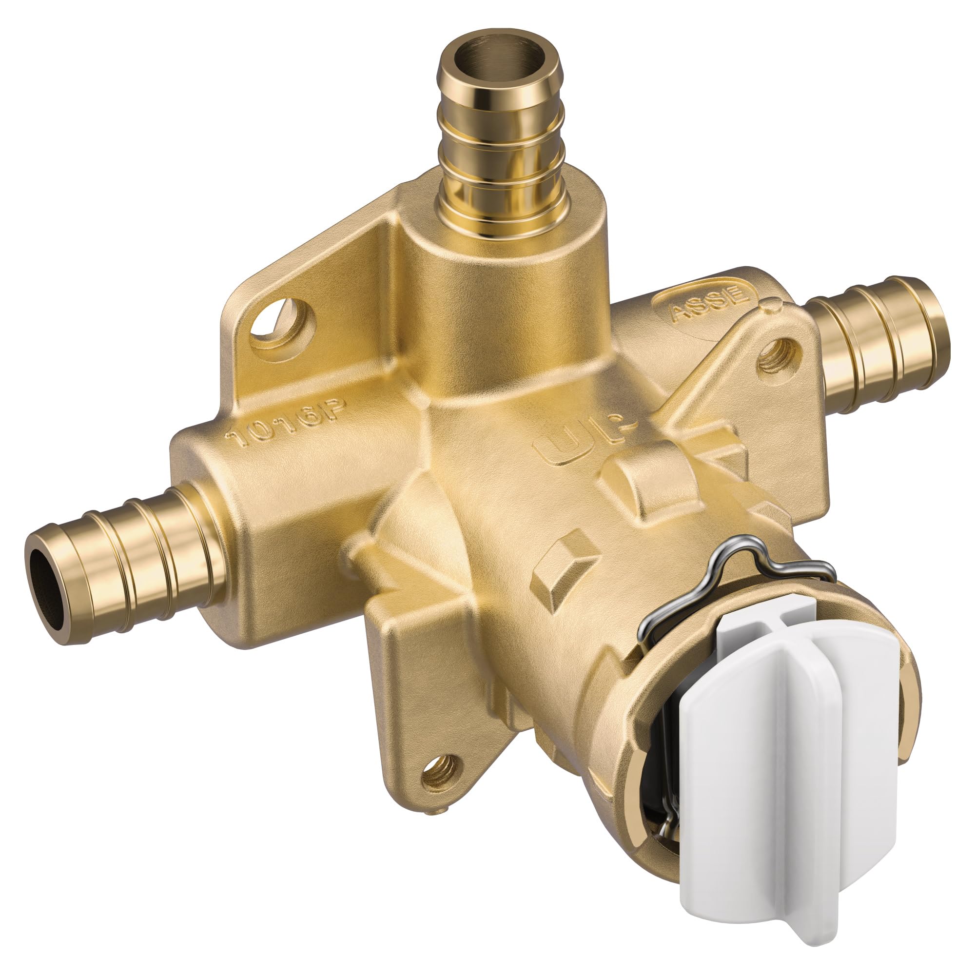 Moen M-Pact valve front view showing compatibility for future trim upgrades