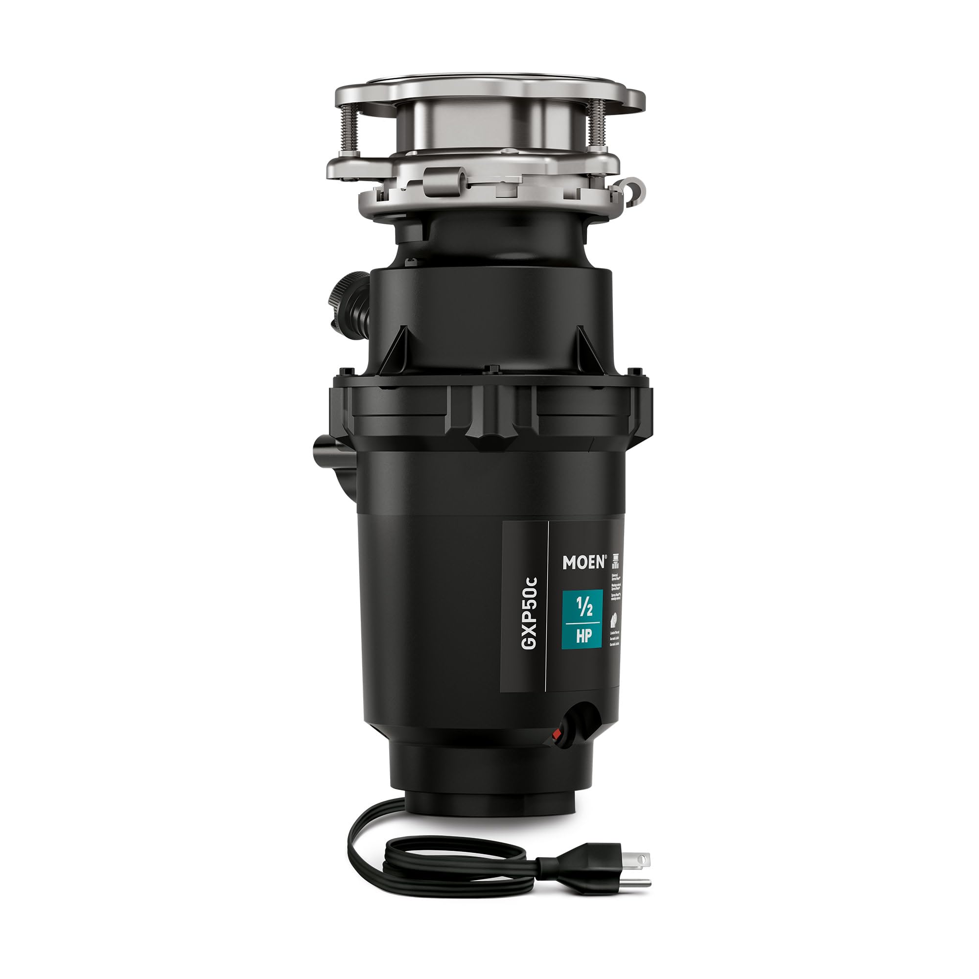Moen Prep Series PRO compact disposal under sink saves under-sink space for busy kitchens