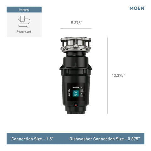 Moen Prep Series PRO septic-safe operation with properly sized tanks