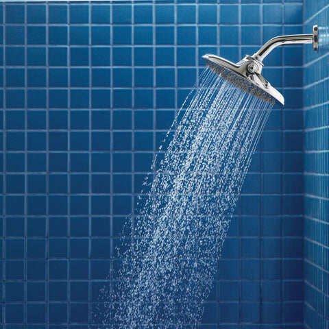 Moen Velocity chrome finish adds a mirror-like shine to any bathroom.