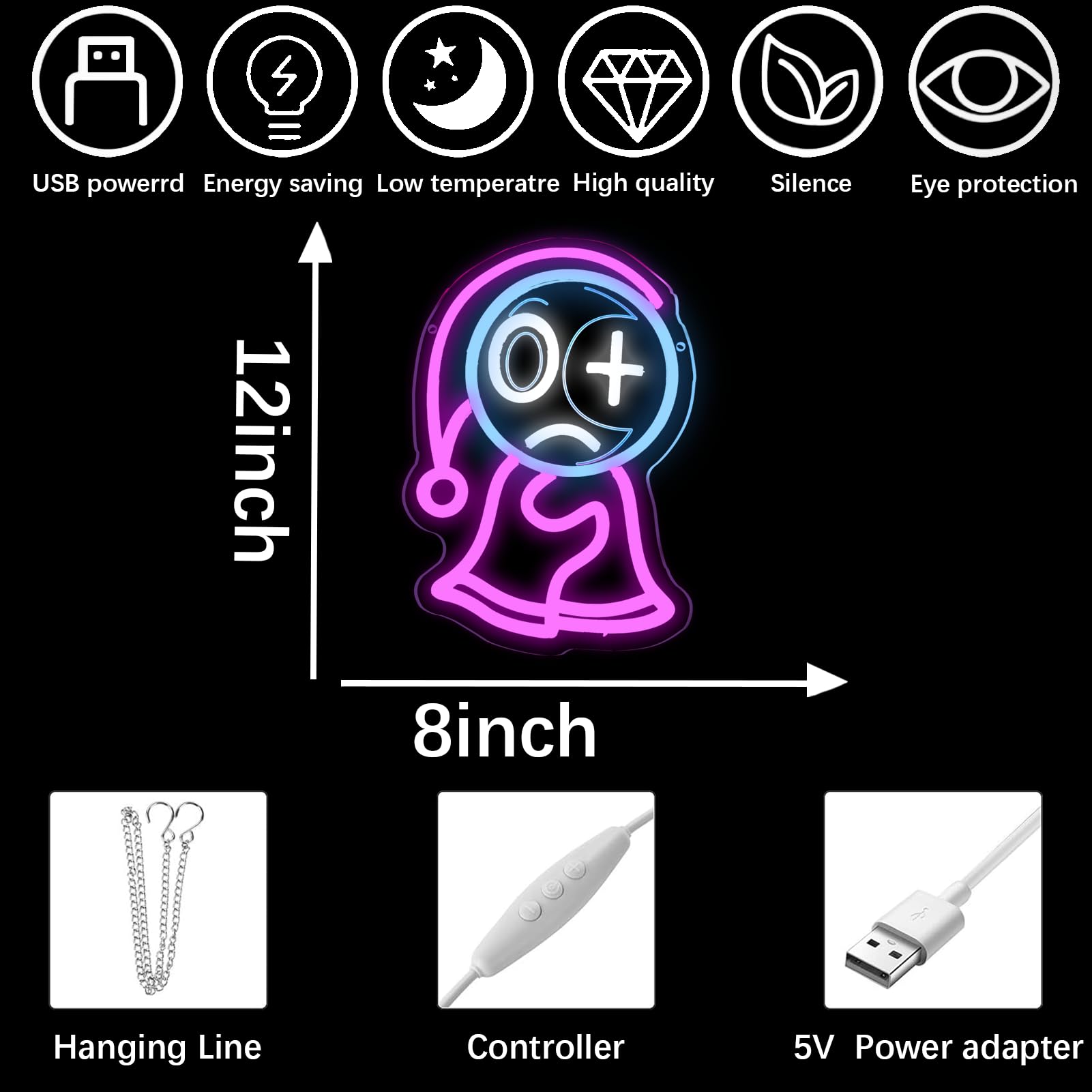 MOERBENCHI LED Neon Sign energy saving option with long lifespan.