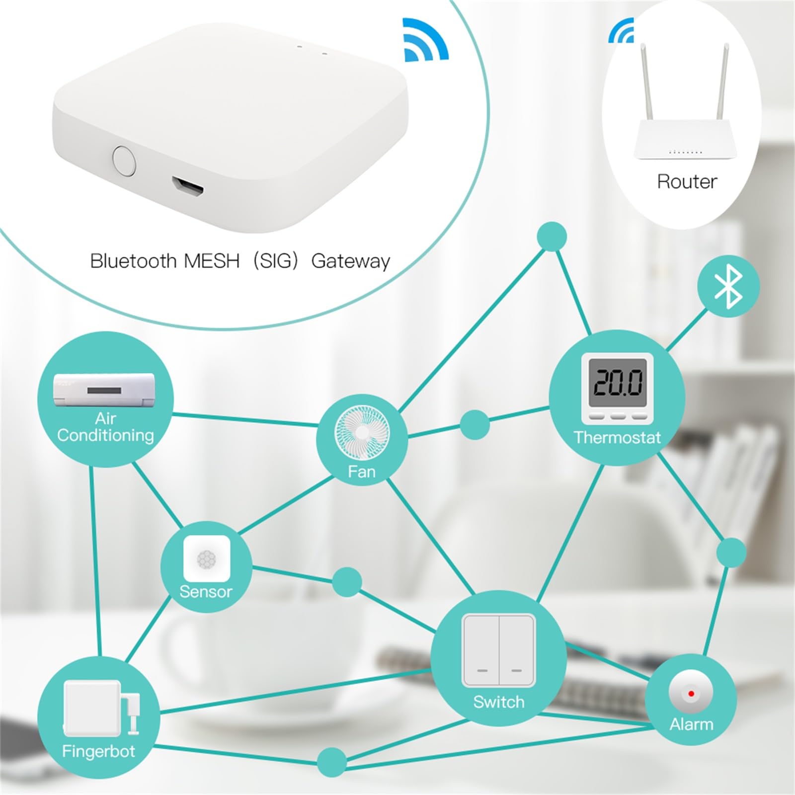 MOES FingerBot Tuya hub with Google Home compatibility