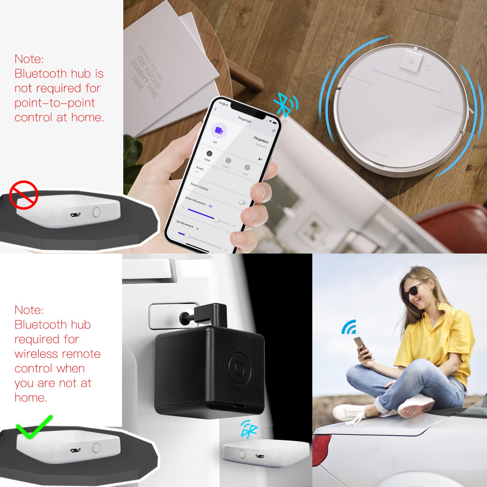 MOES Fingerbot Plus replaceable CR2 battery accessibility for long-term use
