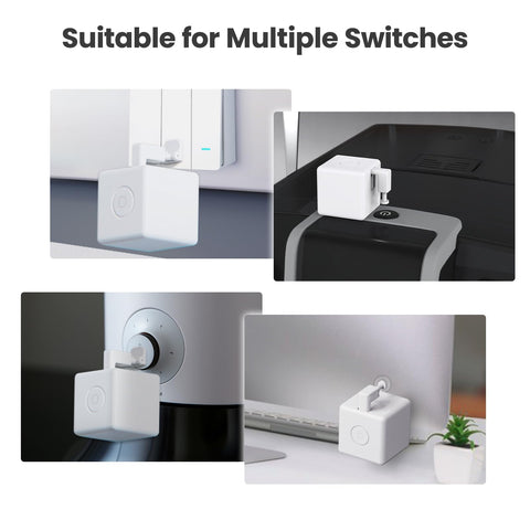 MOES Fingerbot Plus sticker-application illustrating easy surface retrofit