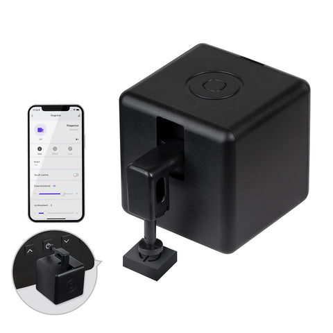 MOES Fingerbot Plus touch-control close-up for easy on/off control