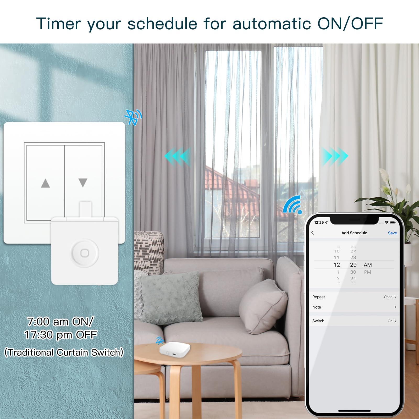 MOES Fingerbot Plus touch-control demo highlighting built in button for quick on/off