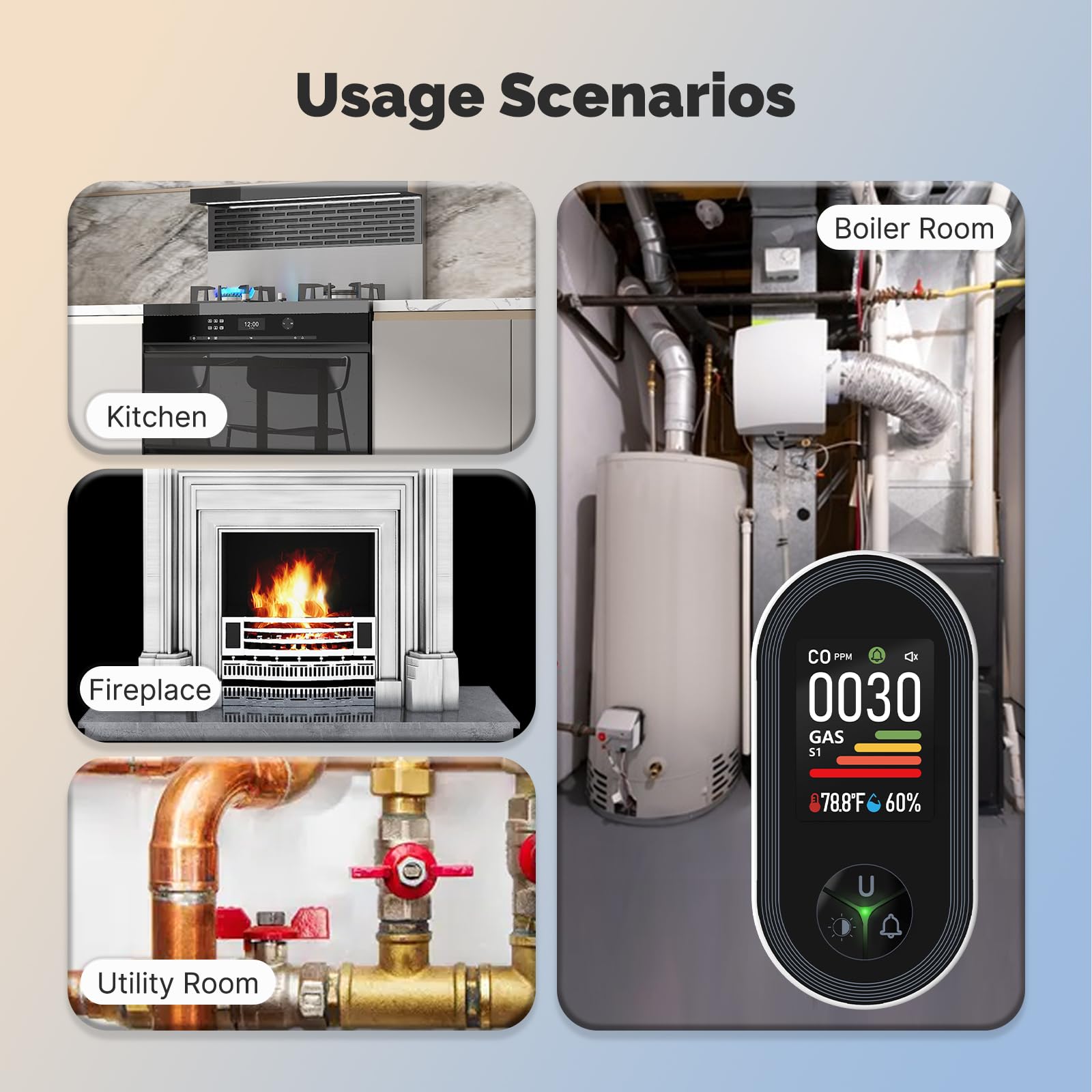 MOES four-stage alert indicators show clear risk levels at a glance.
